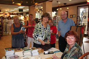 Wanda signing books in Sarasota, Florida